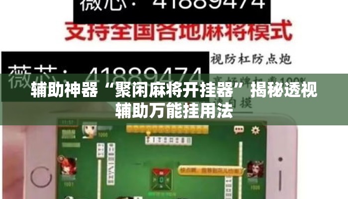 辅助神器“聚闲麻将开挂器”揭秘透视辅助万能挂用法