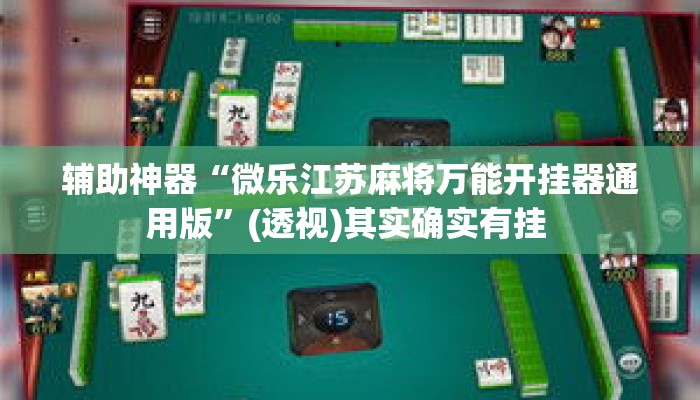 辅助神器“微乐江苏麻将万能开挂器通用版	”(透视)其实确实有挂 