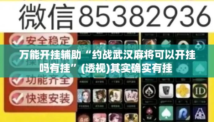 万能开挂辅助“约战武汉麻将可以开挂吗有挂	”(透视)其实确实有挂 