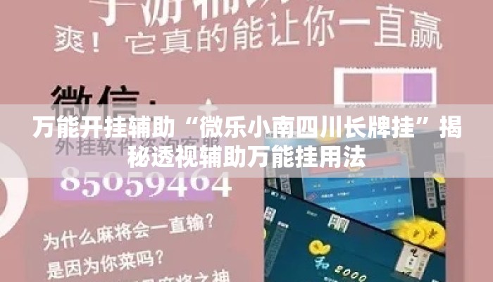 万能开挂辅助“微乐小南四川长牌挂”揭秘透视辅助万能挂用法