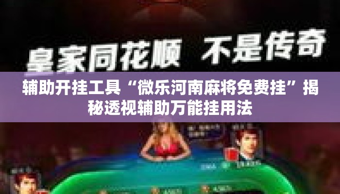 辅助开挂工具“微乐河南麻将免费挂	”揭秘透视辅助万能挂用法