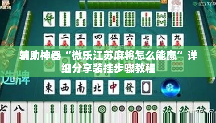 辅助神器“微乐江苏麻将怎么能赢”详细分享装挂步骤教程