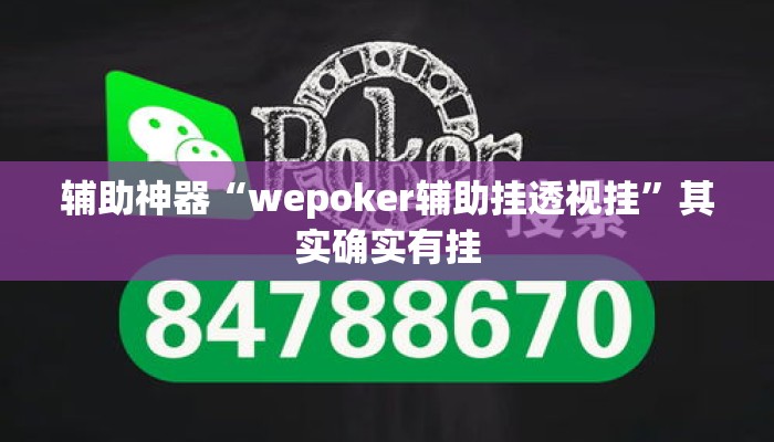 辅助神器“wepoker辅助挂透视挂”其实确实有挂