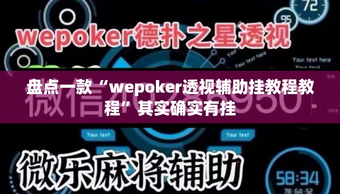 盘点一款“wepoker透视辅助挂教程教程”其实确实有挂