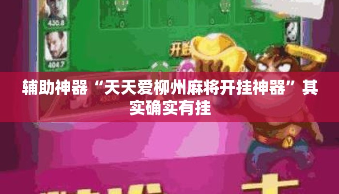 辅助神器“天天爱柳州麻将开挂神器”其实确实有挂
