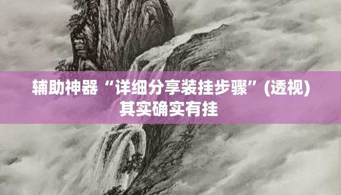 辅助神器“详细分享装挂步骤	”(透视)其实确实有挂 