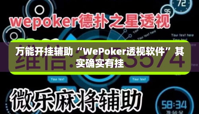 万能开挂辅助“WePoker透视软件	”其实确实有挂
