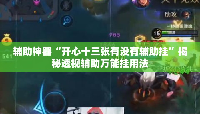 辅助神器“开心十三张有没有辅助挂	”揭秘透视辅助万能挂用法