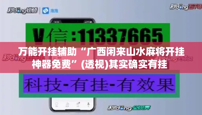 万能开挂辅助“广西闲来山水麻将开挂神器免费”(透视)其实确实有挂 