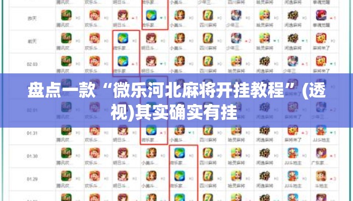 盘点一款“微乐河北麻将开挂教程”(透视)其实确实有挂 