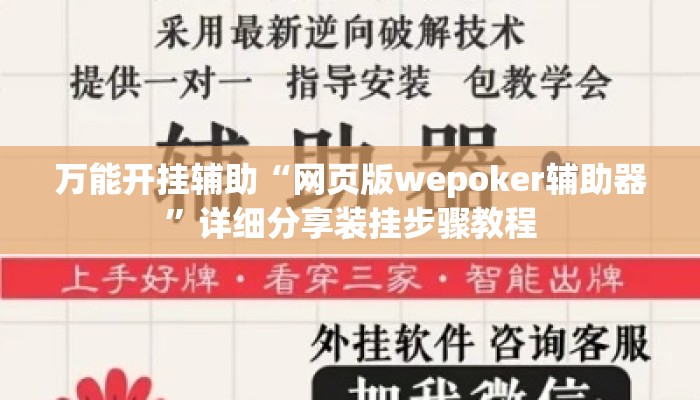 万能开挂辅助“网页版wepoker辅助器”详细分享装挂步骤教程