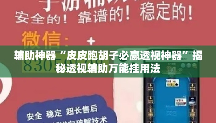 辅助神器“皮皮跑胡子必赢透视神器	”揭秘透视辅助万能挂用法