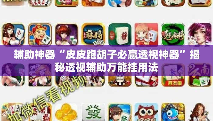 辅助神器“皮皮跑胡子必赢透视神器”揭秘透视辅助万能挂用法