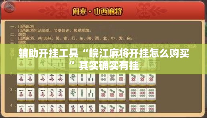 辅助开挂工具“皖江麻将开挂怎么购买	”其实确实有挂