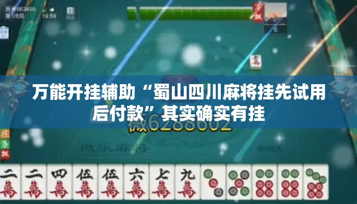 万能开挂辅助“蜀山四川麻将挂先试用后付款”其实确实有挂