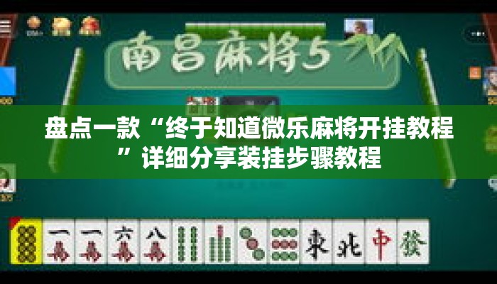 盘点一款“终于知道微乐麻将开挂教程	”详细分享装挂步骤教程