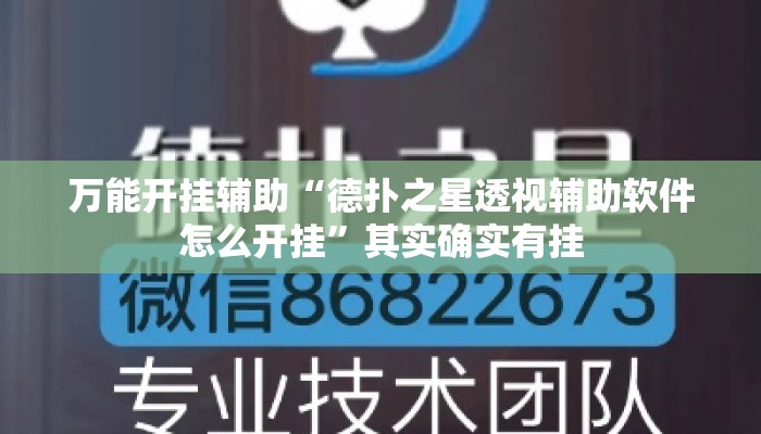 万能开挂辅助“德扑之星透视辅助软件怎么开挂”其实确实有挂