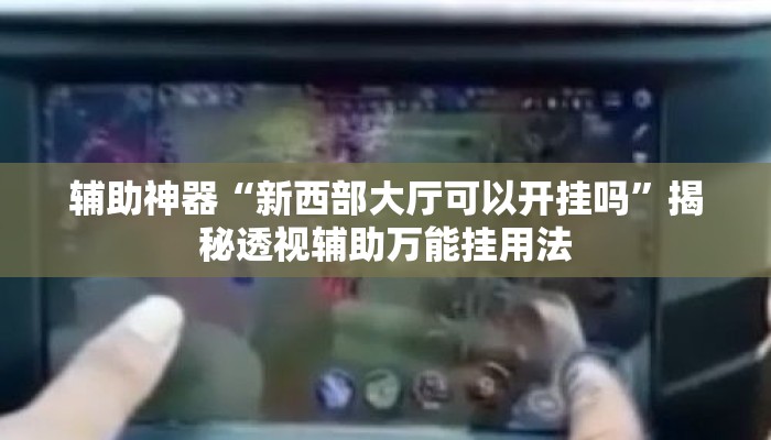 辅助神器“新西部大厅可以开挂吗”揭秘透视辅助万能挂用法