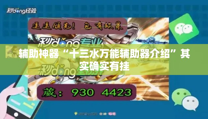 辅助神器“十三水万能辅助器介绍”其实确实有挂