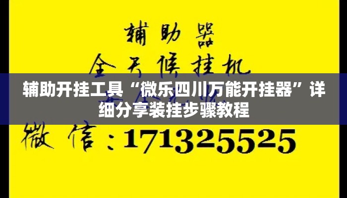 辅助开挂工具“微乐四川万能开挂器”详细分享装挂步骤教程