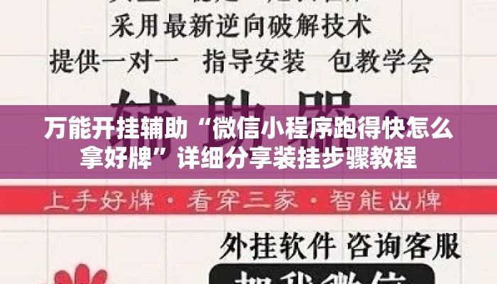 万能开挂辅助“微信小程序跑得快怎么拿好牌”详细分享装挂步骤教程