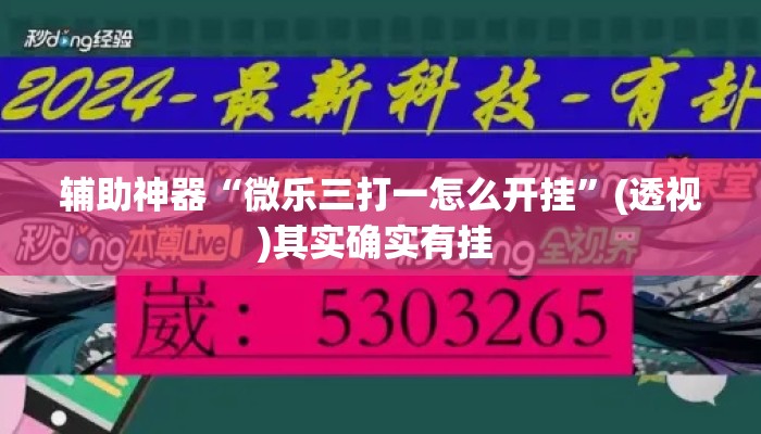 辅助神器“微乐三打一怎么开挂”(透视)其实确实有挂 