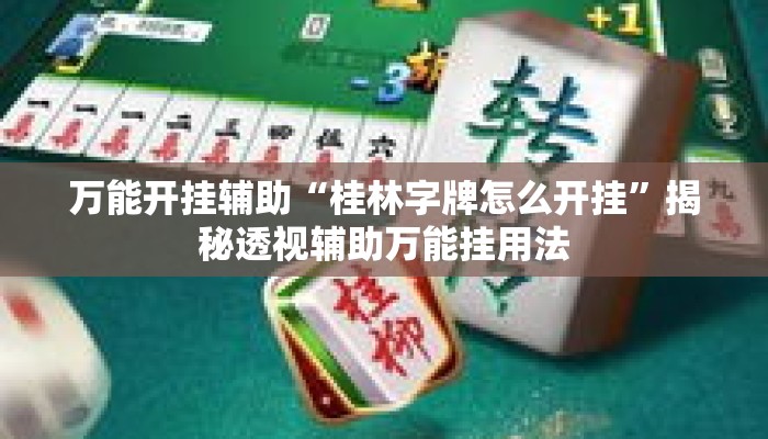 万能开挂辅助“桂林字牌怎么开挂	”揭秘透视辅助万能挂用法