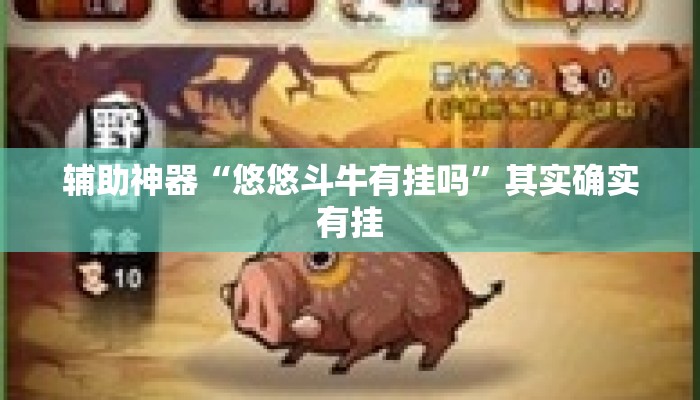 辅助神器“悠悠斗牛有挂吗”其实确实有挂