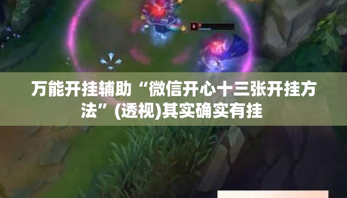 万能开挂辅助“微信开心十三张开挂方法”(透视)其实确实有挂 