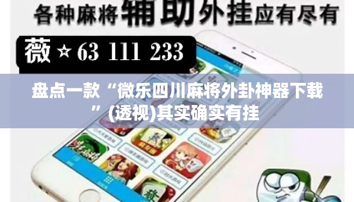 盘点一款“微乐四川麻将外卦神器下载”(透视)其实确实有挂 