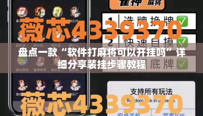 盘点一款“软件打麻将可以开挂吗	”详细分享装挂步骤教程