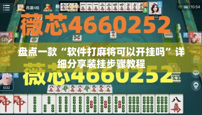 盘点一款“软件打麻将可以开挂吗”详细分享装挂步骤教程