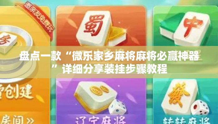 盘点一款“微乐家乡麻将麻将必赢神器”详细分享装挂步骤教程