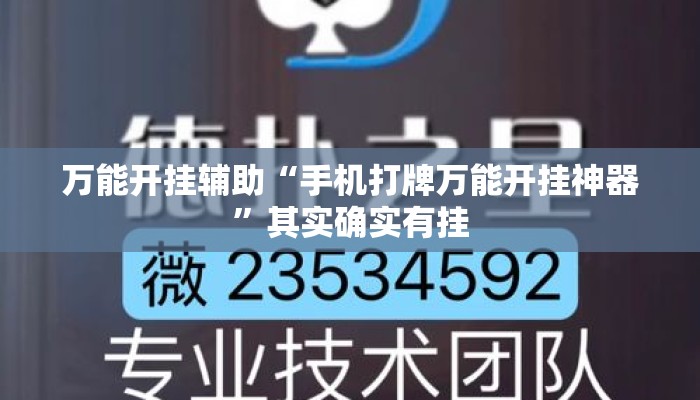 万能开挂辅助“手机打牌万能开挂神器	”其实确实有挂