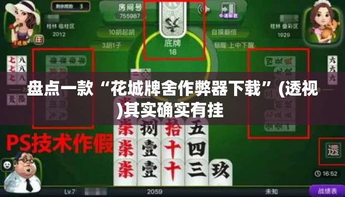 盘点一款“花城牌舍作弊器下载”(透视)其实确实有挂 