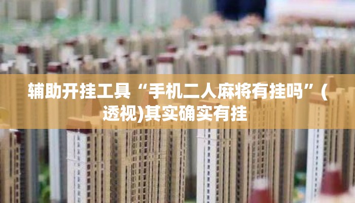 辅助开挂工具“手机二人麻将有挂吗”(透视)其实确实有挂 