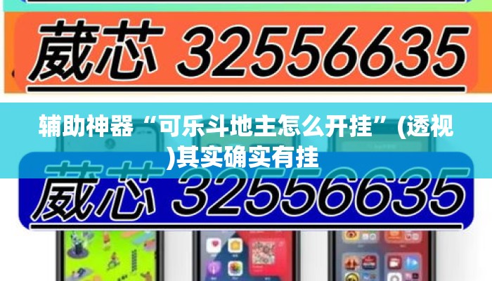 辅助神器“可乐斗地主怎么开挂	”(透视)其实确实有挂 