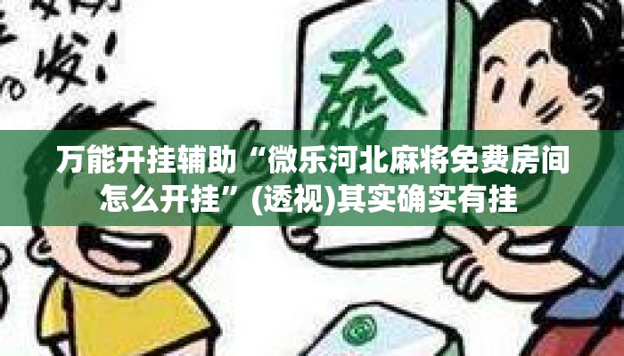 万能开挂辅助“微乐河北麻将免费房间怎么开挂”(透视)其实确实有挂 