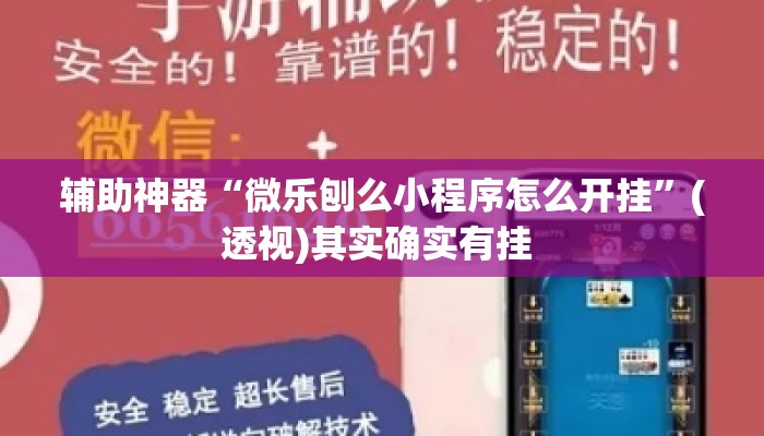 辅助神器“微乐刨么小程序怎么开挂”(透视)其实确实有挂 