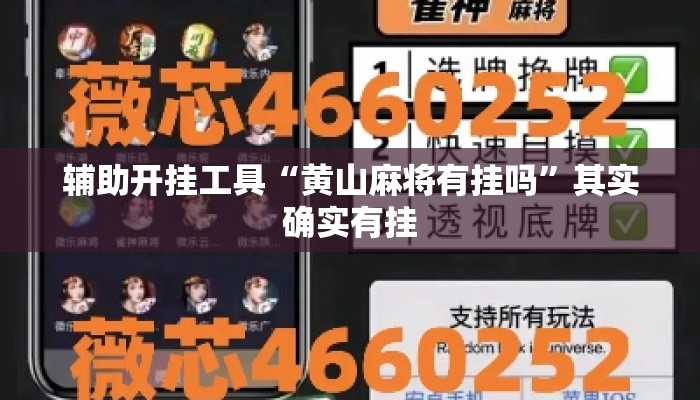 辅助开挂工具“黄山麻将有挂吗”其实确实有挂
