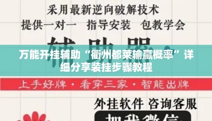 万能开挂辅助“衢州都莱输赢概率”详细分享装挂步骤教程