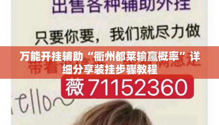 万能开挂辅助“衢州都莱输赢概率”详细分享装挂步骤教程