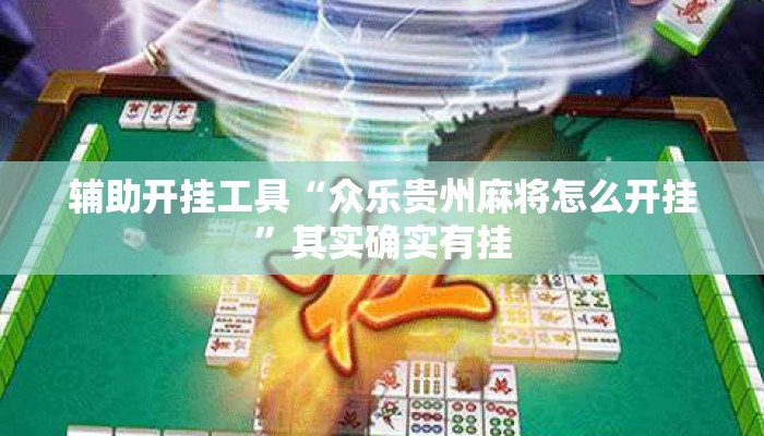 辅助开挂工具“众乐贵州麻将怎么开挂”其实确实有挂