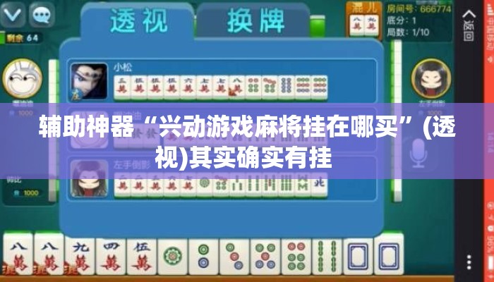 辅助神器“兴动游戏麻将挂在哪买”(透视)其实确实有挂 
