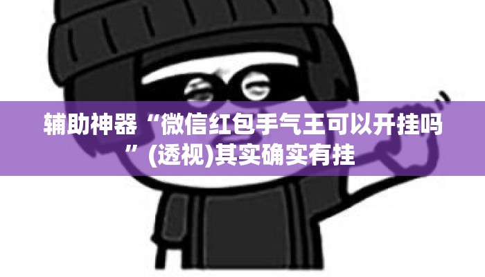 辅助神器“微信红包手气王可以开挂吗”(透视)其实确实有挂 