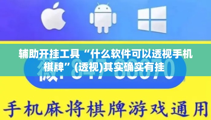 辅助开挂工具“什么软件可以透视手机棋牌”(透视)其实确实有挂 