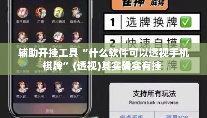 辅助开挂工具“什么软件可以透视手机棋牌	”(透视)其实确实有挂 