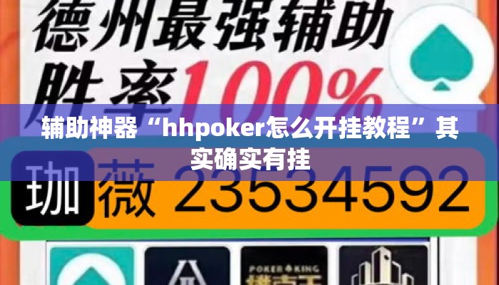 辅助神器“hhpoker怎么开挂教程	”其实确实有挂