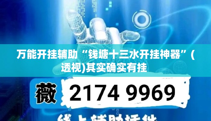 万能开挂辅助“钱塘十三水开挂神器”(透视)其实确实有挂 