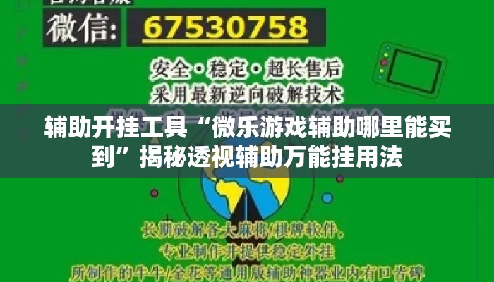 辅助开挂工具“微乐游戏辅助哪里能买到”揭秘透视辅助万能挂用法